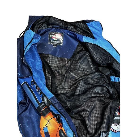 SPACE JAM Tune Squad Sz L REVERSIBLE Mesh Jacket Basketball LOONEY TUNES - Picture 3 of 3